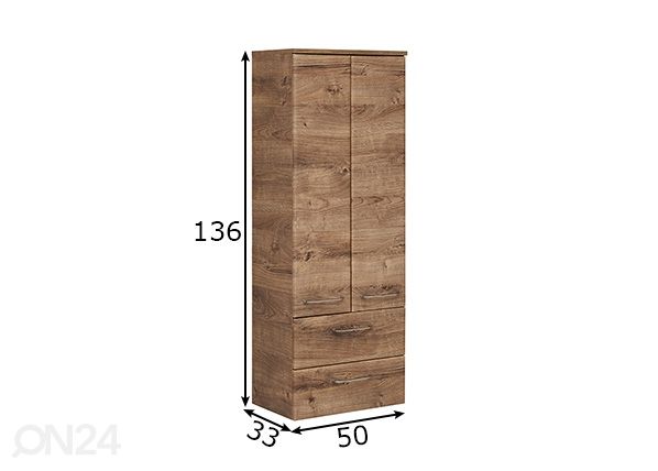 Kõrge vannitoakapp 943 mõõdud