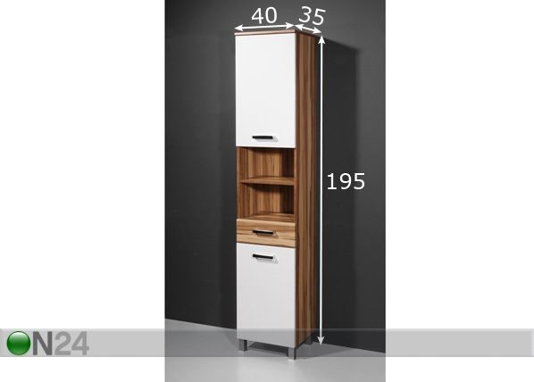 Kõrge vannitoakapp Elegance mõõdud