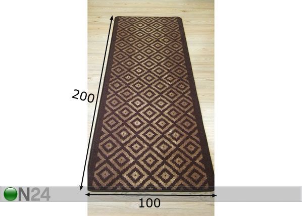 Koridorivaip Muhu 100x200 cm mõõdud