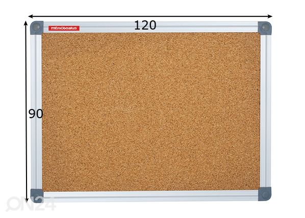 Korktahvel memoboards (alum.raam) Classic 120x90 cm mõõdud