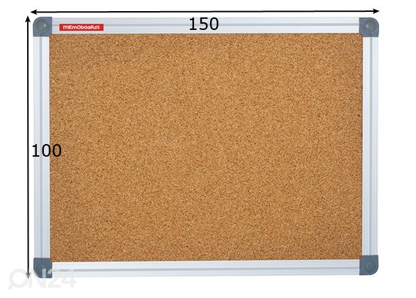 Korktahvel memoboards (alum.raam) Classic 150x100 cm mõõdud