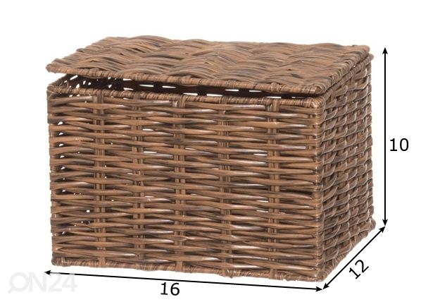 Korv Storage pruun, h10x16x12 cm mõõdud
