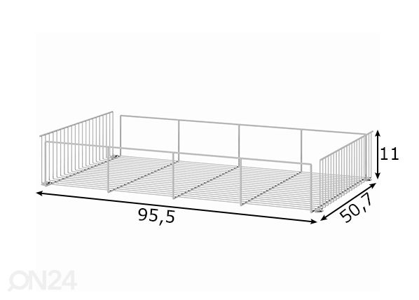 Korvsahtel Save riidekappidele 95,5x50,7 cm mõõdud