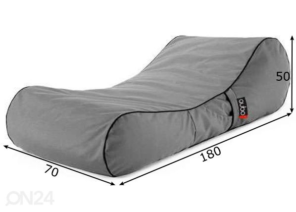 Kott-tool Qubo™ Flat Design Lounger mõõdud