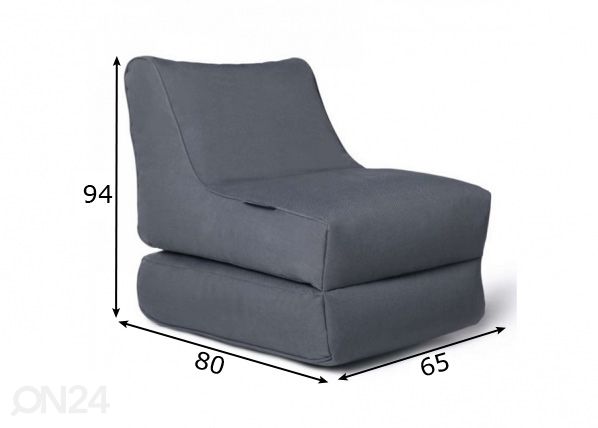 Kott-tool Qubo™ Lounger Portable mõõdud
