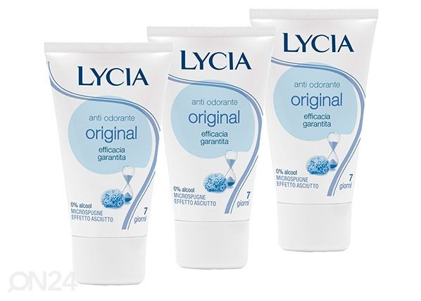 Kreemdeodorant Lycia Original 3x30ml