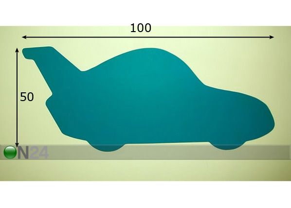 Kriiditahvel Auto 50x100 cm mõõdud