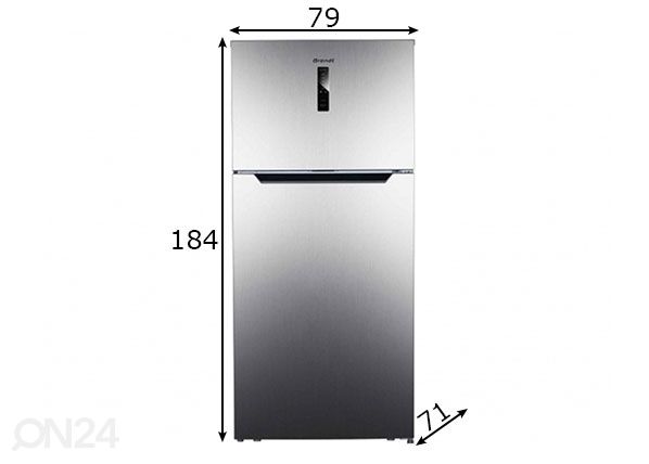 Külmik Brandt BFD8580NX mõõdud