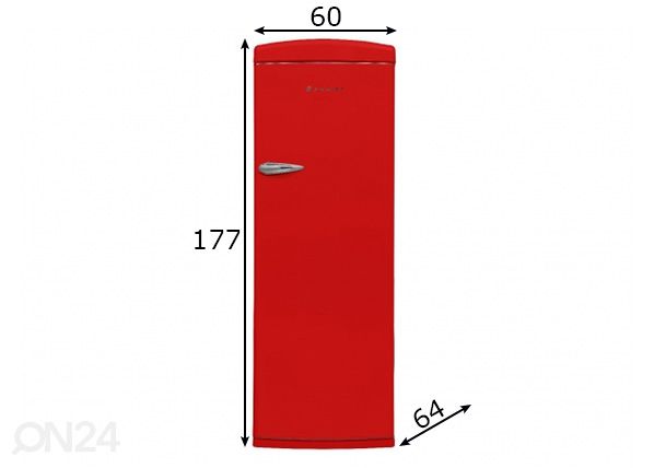 Külmik Brandt BVL7260SR mõõdud