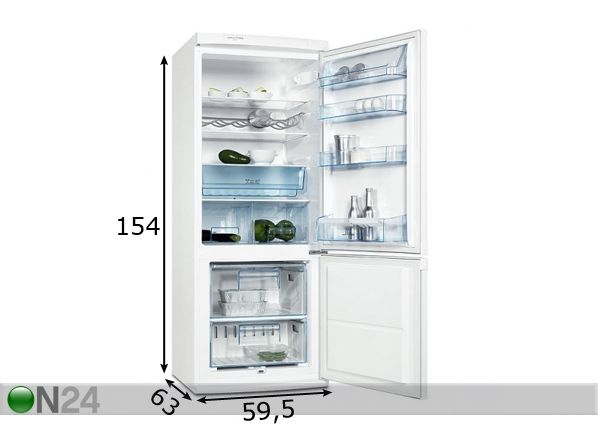 Külmik Electrolux ERB29233W mõõdud