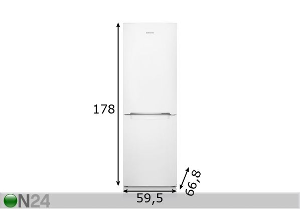 Külmik Samsung RB29HSR2DWW mõõdud