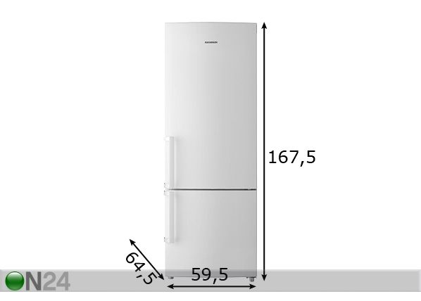 Külmik Samsung RL29THCSW1 mõõdud