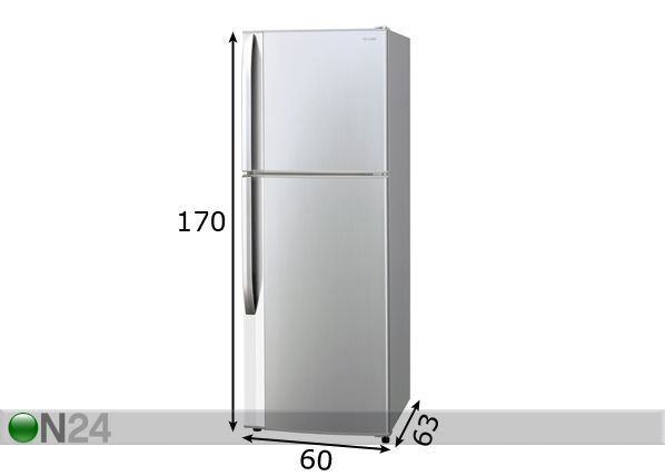 Külmik Sharp SJ420NSL mõõdud