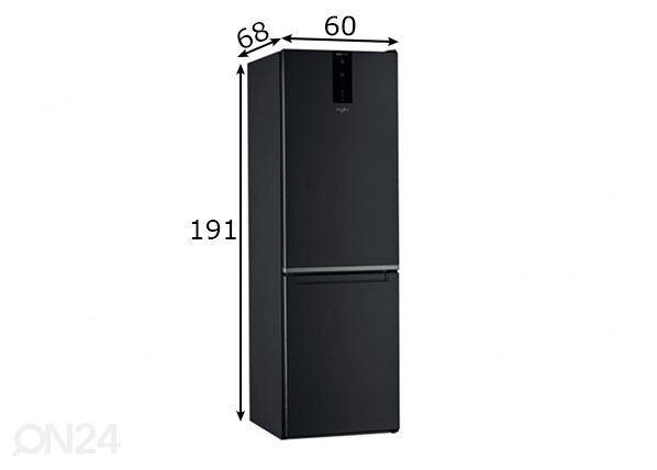 Külmik Whirlpool W7821OK mõõdud