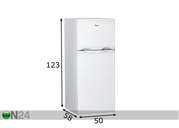 Külmik Whirlpool WTE1611 W mõõdud
