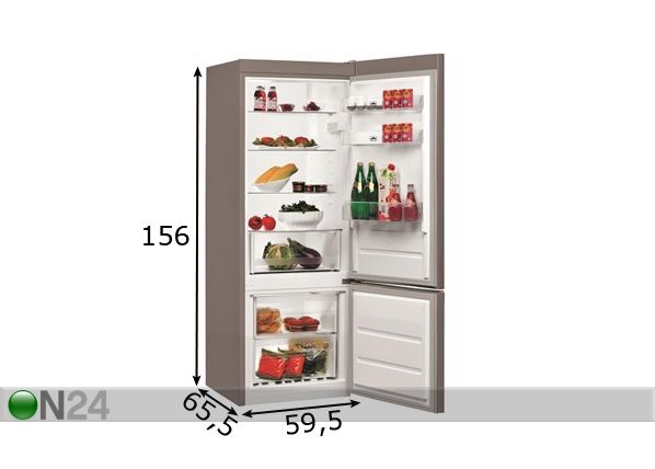 Külmkapp Whirlpool BLF5121OX mõõdud