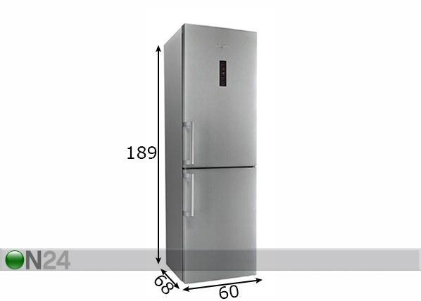 Külmkapp Whirlpool WNF8T3ZXH mõõdud