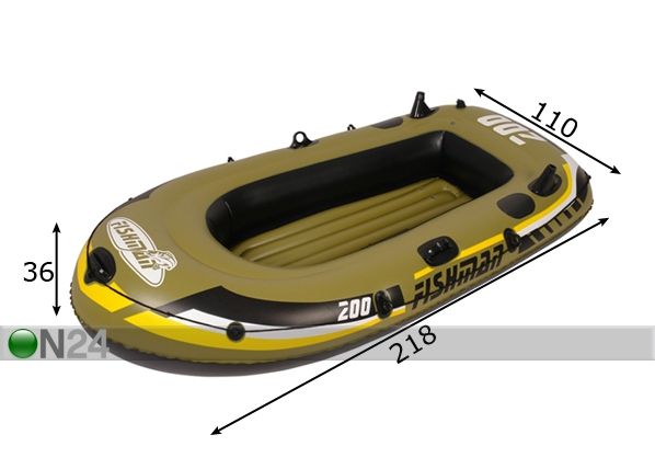 Kummipaat Fishman200 mõõdud