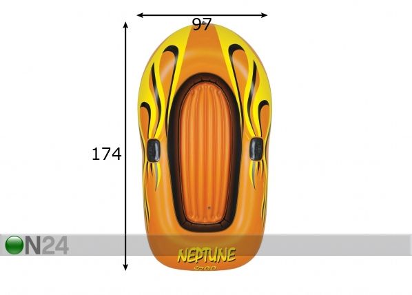 Kummipaat Neptune mõõdud