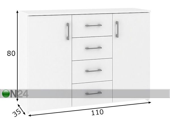 Kummut 110 cm mõõdud