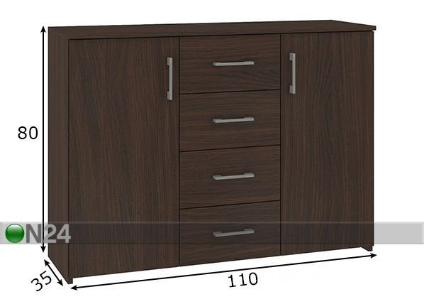 Kummut 110 cm mõõdud