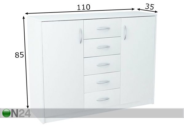 Kummut 110 cm mõõdud