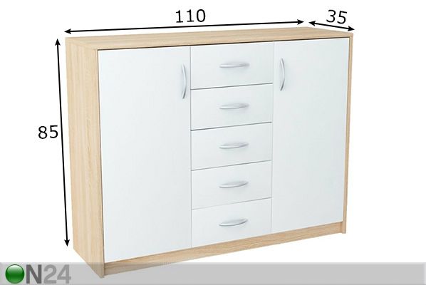 Kummut 110 cm mõõdud