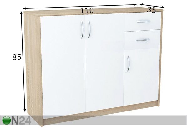 Kummut 110 cm mõõdud
