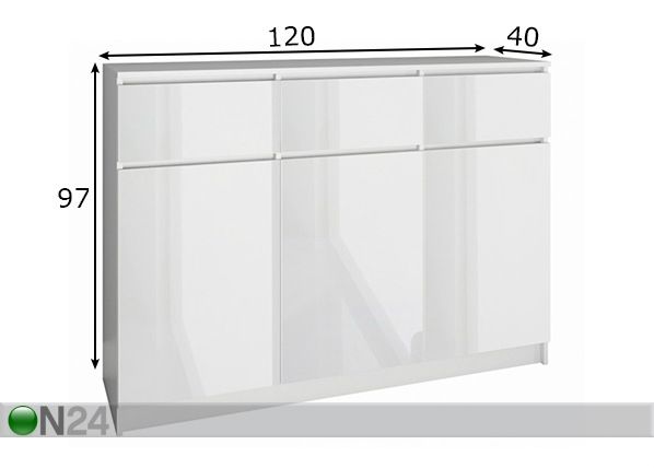 Kummut 120 cm mõõdud