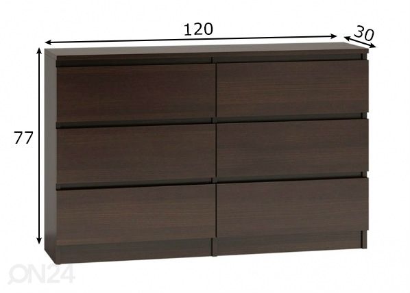 Kummut 120 cm mõõdud