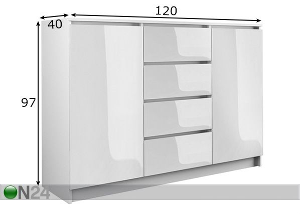 Kummut 120 cm mõõdud