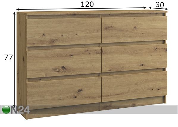 Kummut 120 cm mõõdud