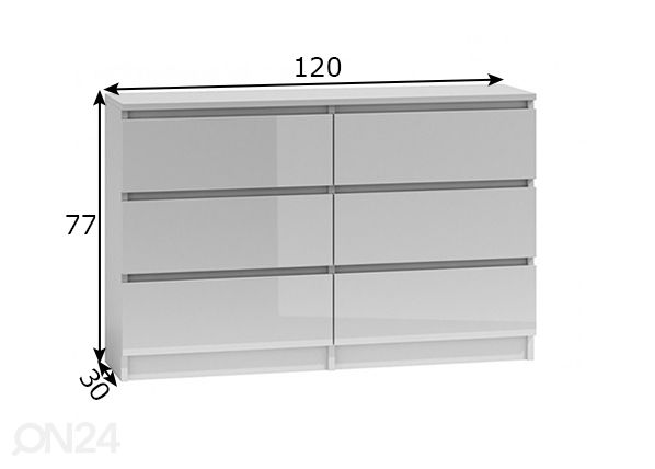 Kummut 120 cm mõõdud