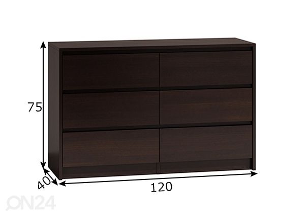 Kummut 120 cm mõõdud