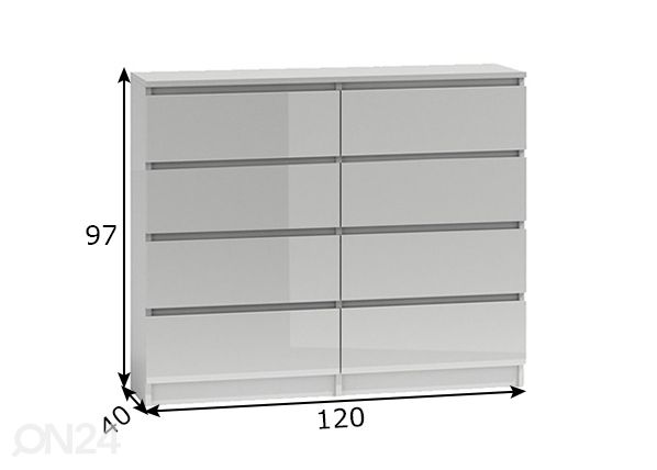 Kummut 120 cm mõõdud