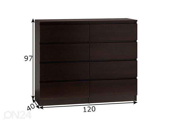 Kummut 120 cm mõõdud