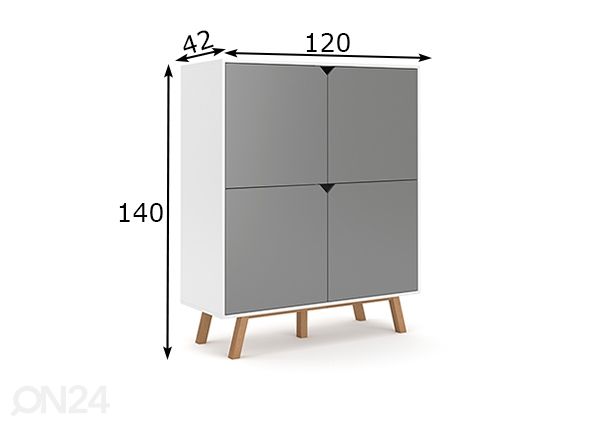 Kummut 120 cm mõõdud