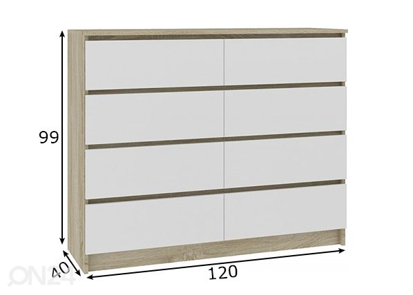 Kummut 120 cm mõõdud