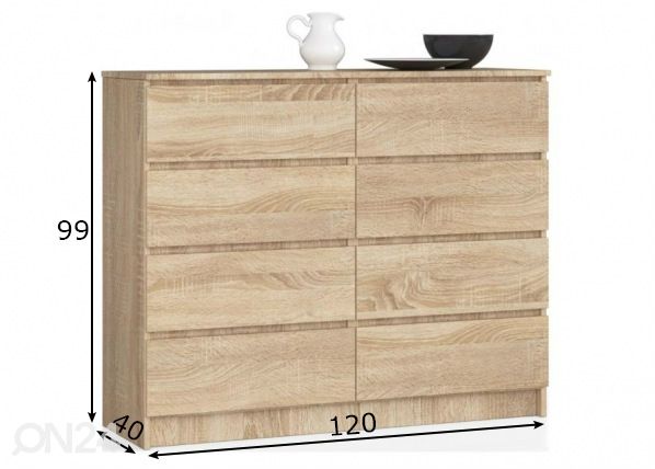 Kummut 120 cm mõõdud