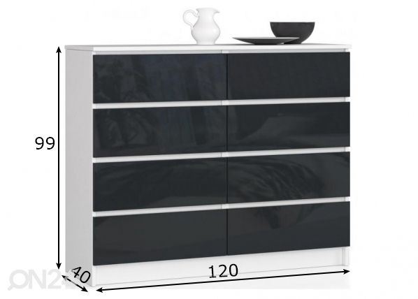 Kummut 120 cm mõõdud