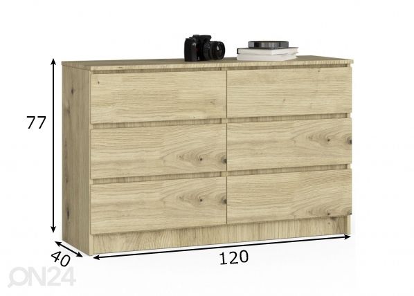 Kummut 120 cm mõõdud
