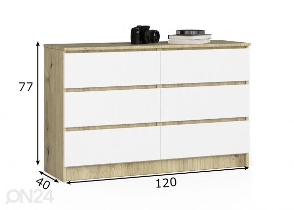 Kummut 120 cm mõõdud