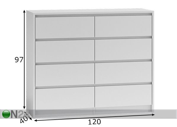 Kummut 120cm mõõdud