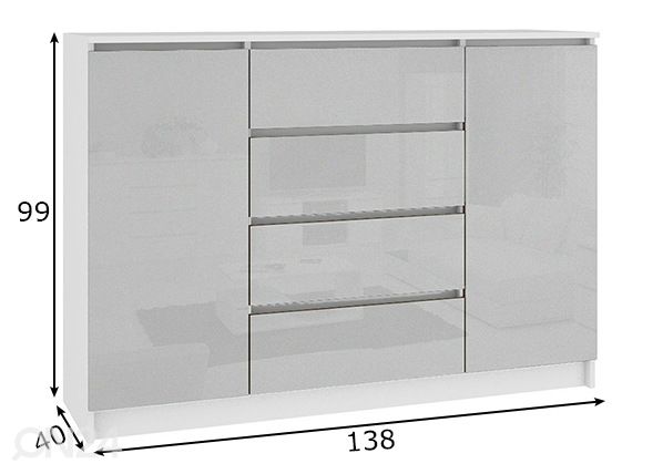 Kummut 138 cm mõõdud