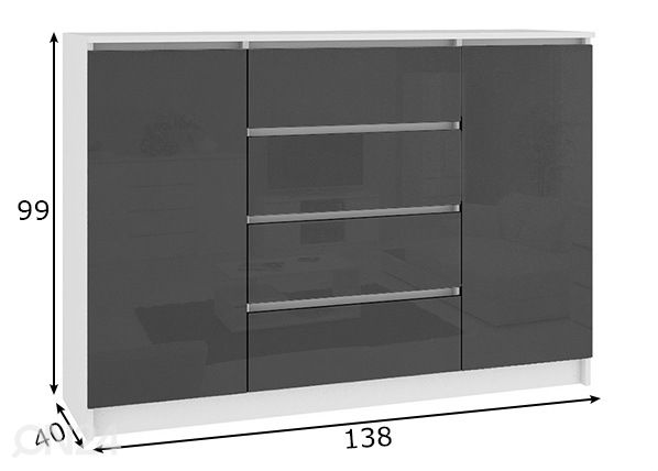 Kummut 138 cm mõõdud