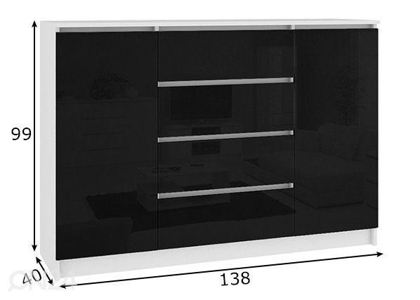 Kummut 138 cm mõõdud