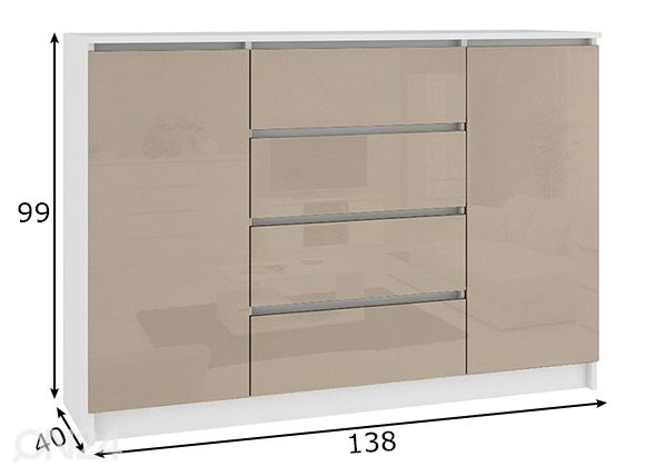 Kummut 138 cm mõõdud