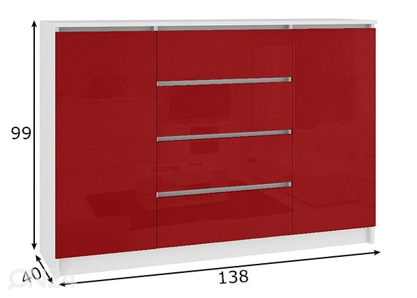 Kummut 138 cm mõõdud