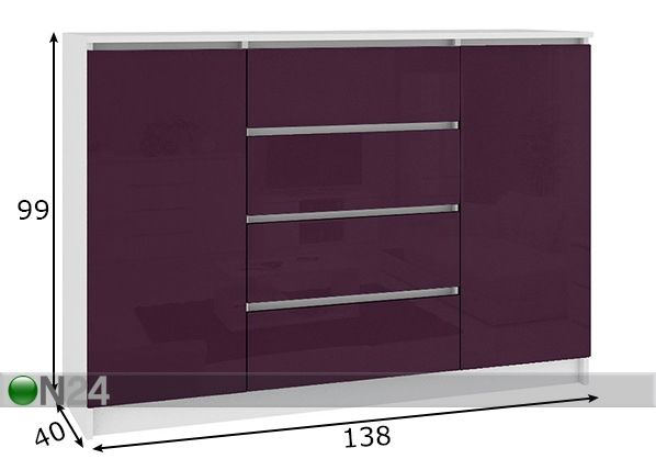 Kummut 138 cm mõõdud