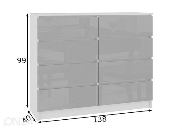 Kummut 138 cm mõõdud